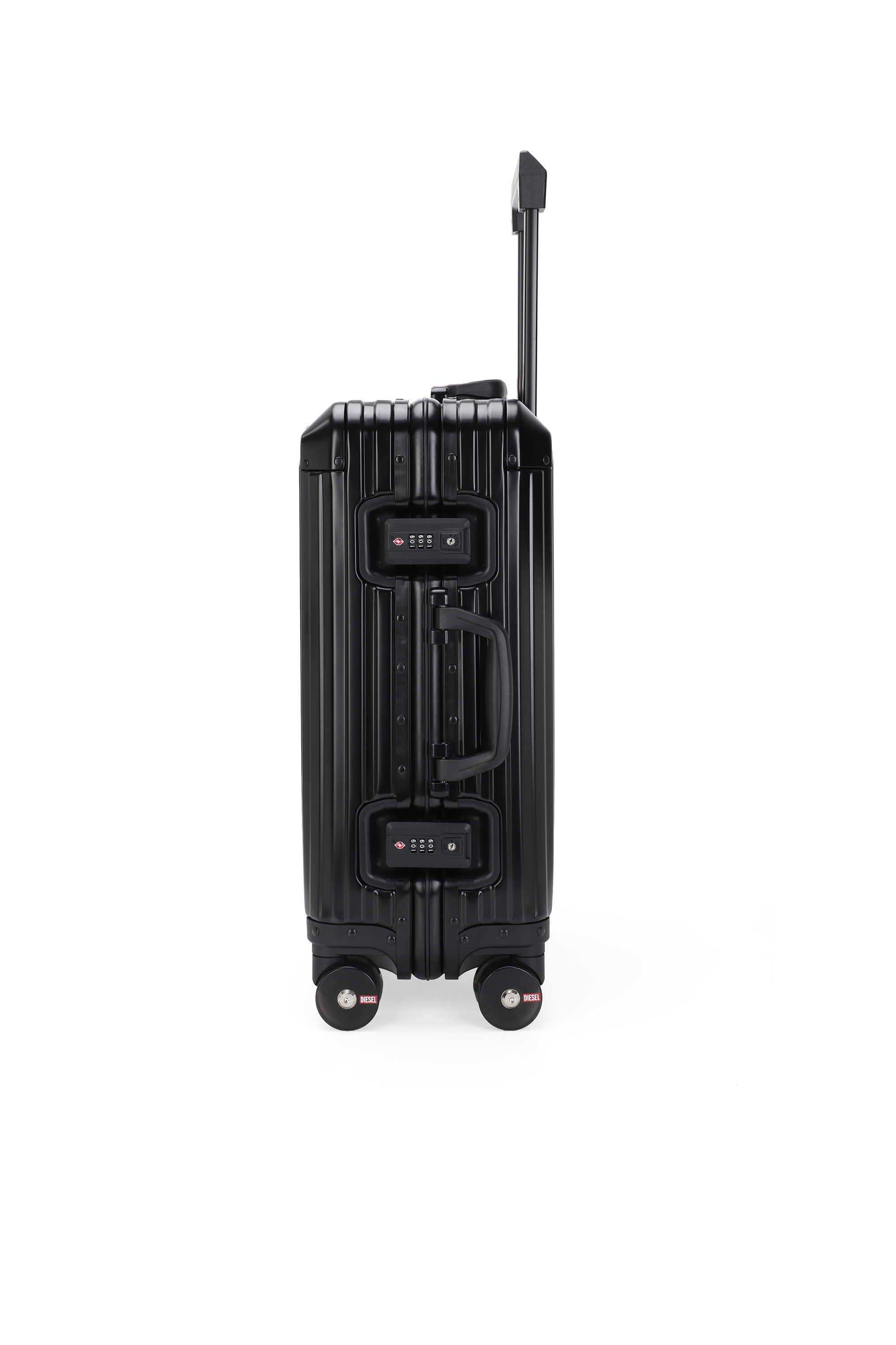 Diesel - DIESEL ALUMINUM TROLLEY- DSL002, Unisex Koffer aus Aluminium Gr&ouml;&szlig;e S in Schwarz - 4