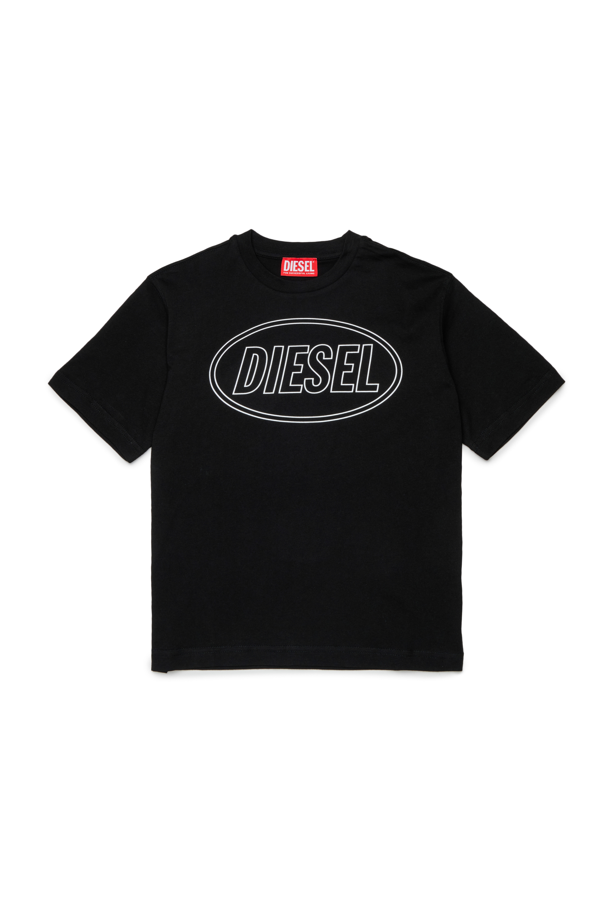 Diesel - TCIRCLE OVER, Herren Baumwoll-T-Shirt mit Diesel-Print in Schwarz - 1