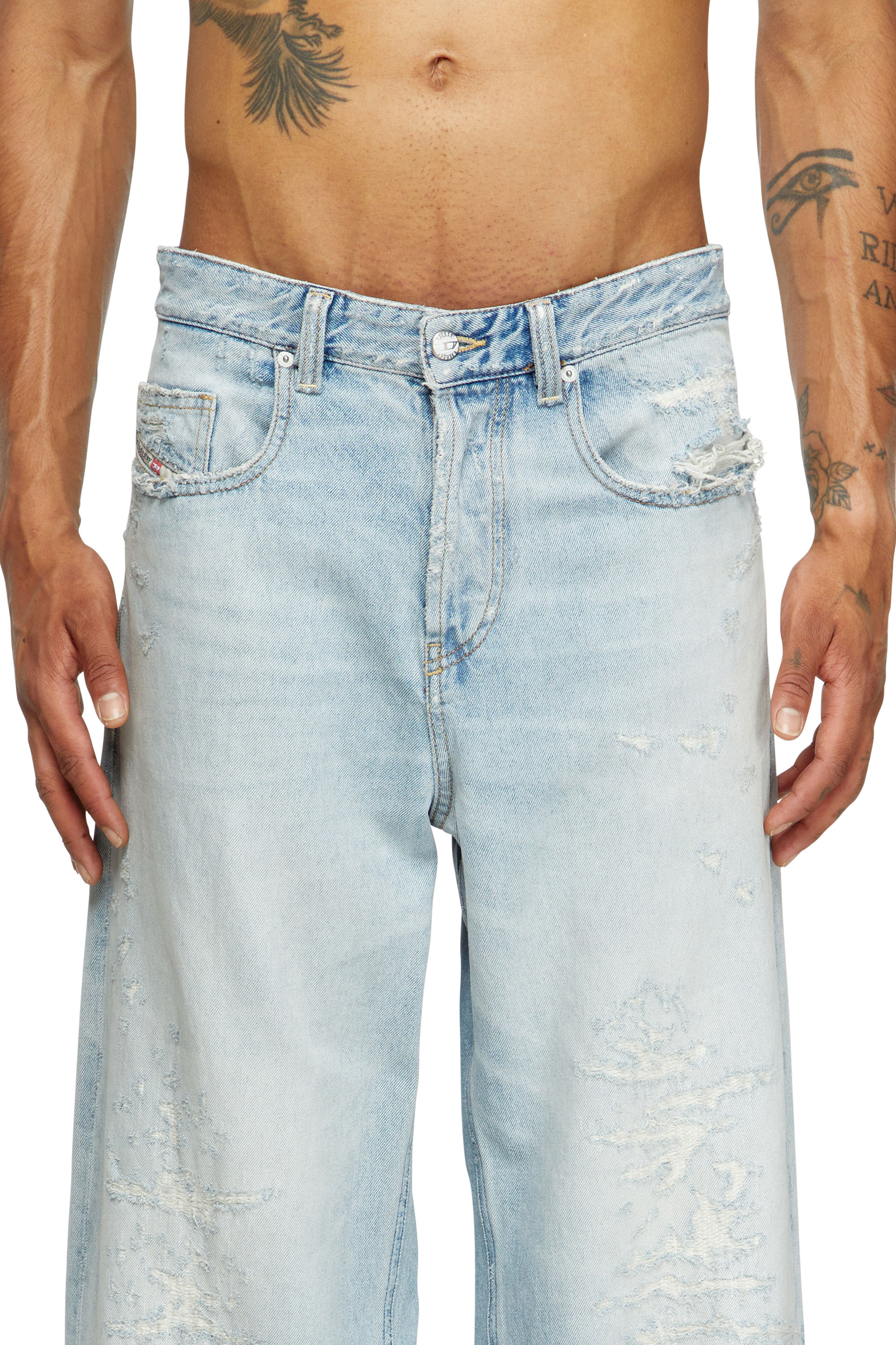 Diesel - Herren Relaxed Jeans 2001 D-Macro 09M53, Hellblau - 4