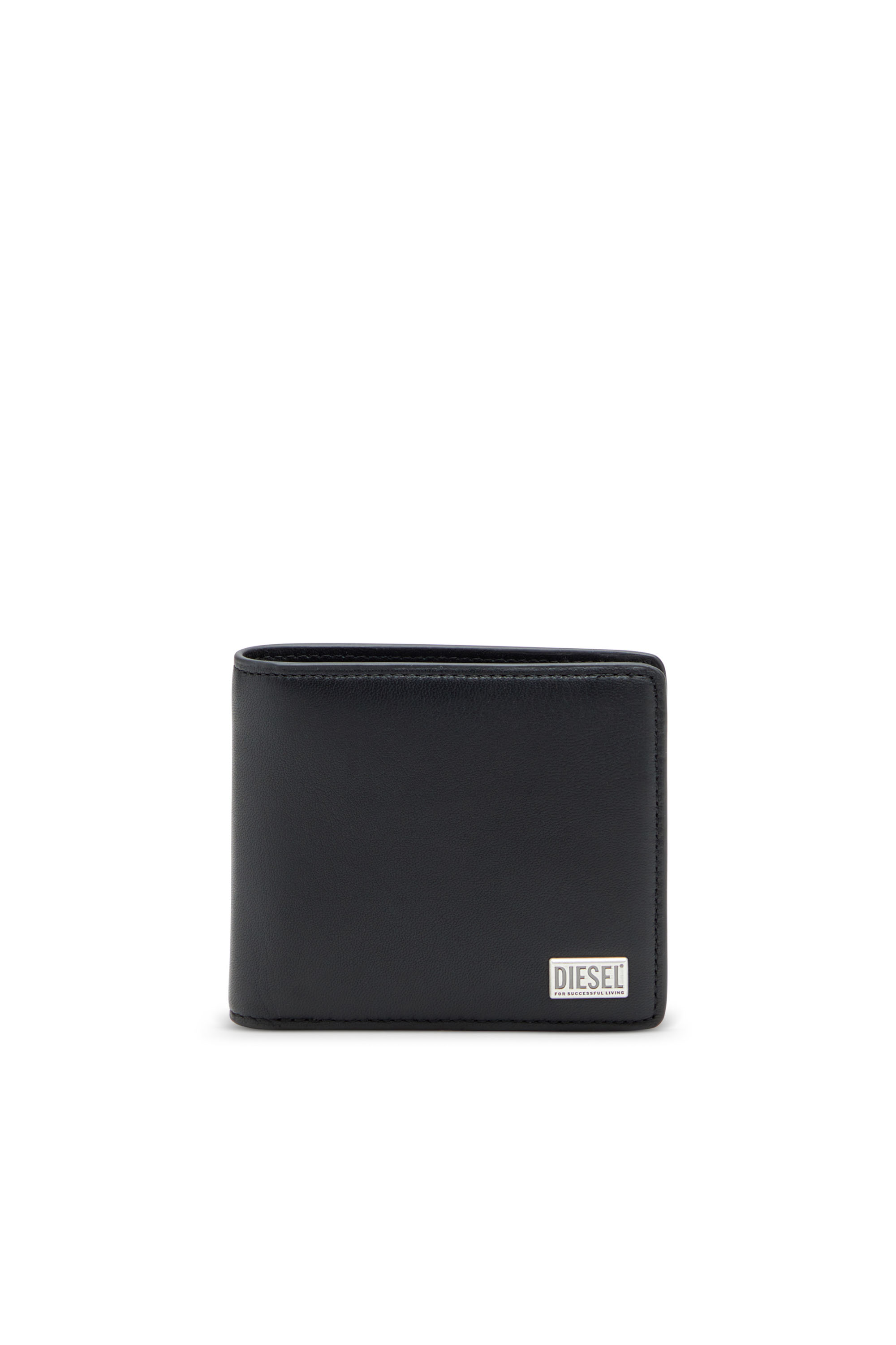 Diesel - BISCOTTO BI FOLD COIN S 3D, Herren Portemonnaie im Faltdesign aus semi-glänzendem Leder in null - 1