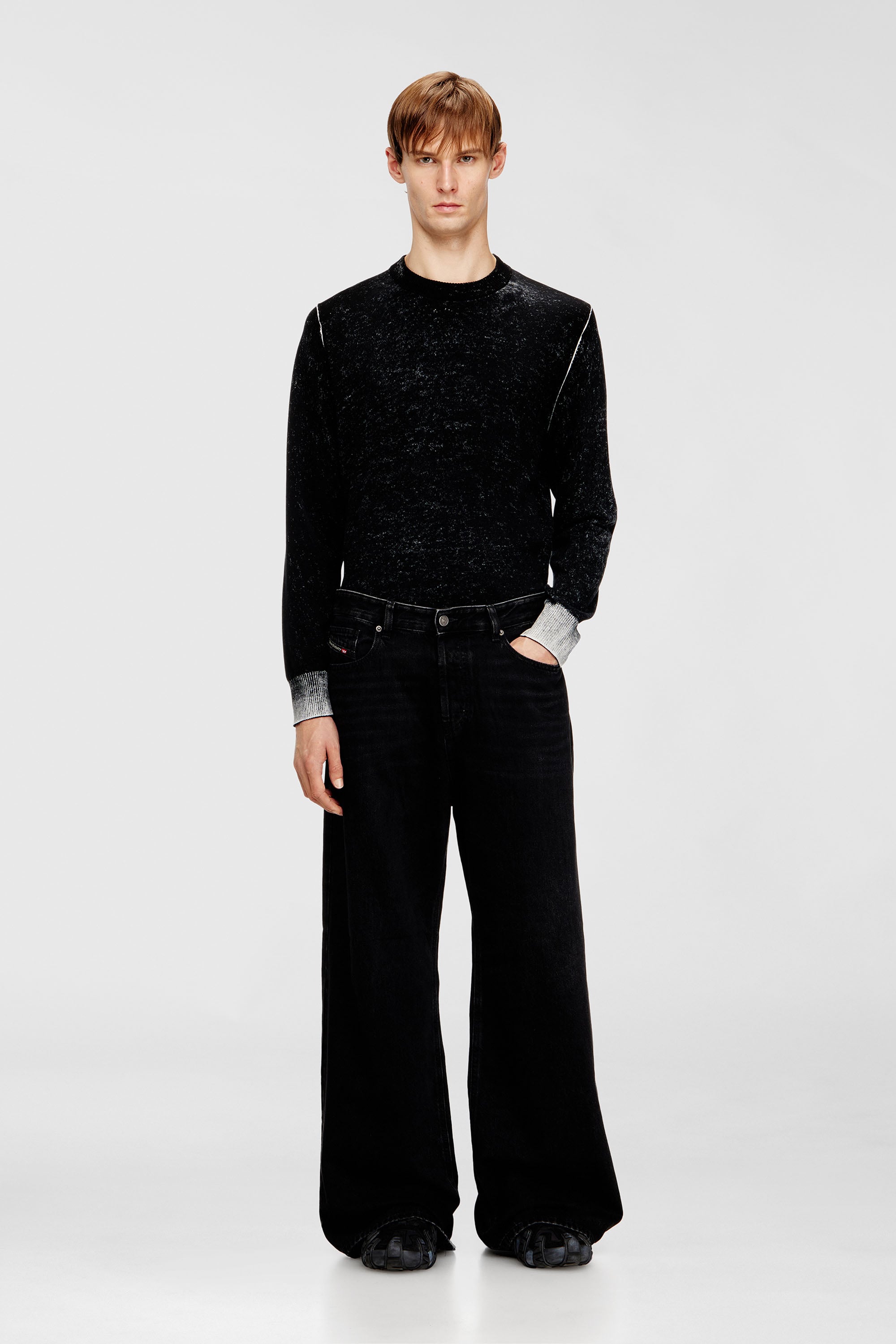 Diesel - Unisex Relaxed Jeans 1996 D-Sire 09P09, Schwarz/Dunkelgrau - 1