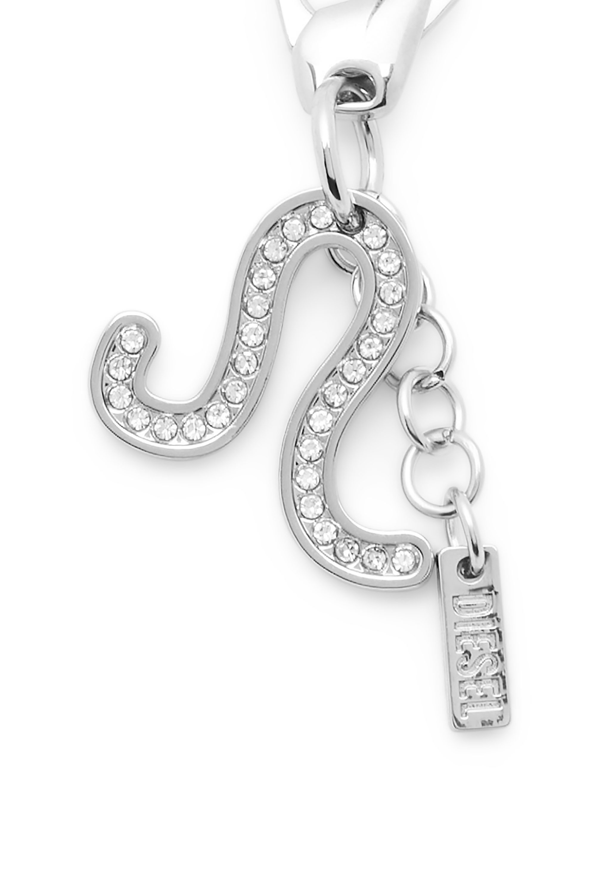 Diesel - CHARM LEO, Unisex Metallanh&auml;nger Sternzeichen L&ouml;we mit Strasssteinen in Silber - 3