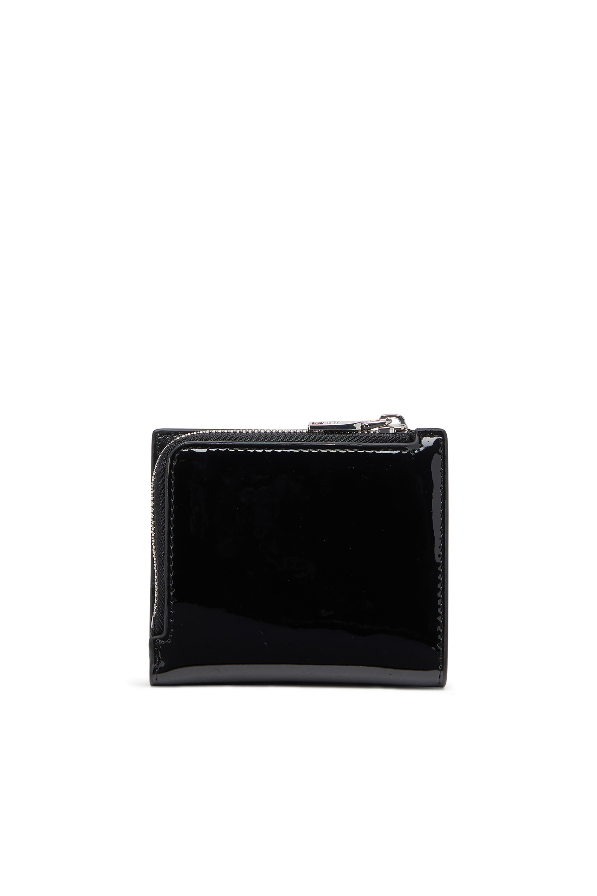 Diesel - PLAY BI FOLD ZIP L, Damen Faltportemonnaie aus glänzendem PU in Schwarz - 2