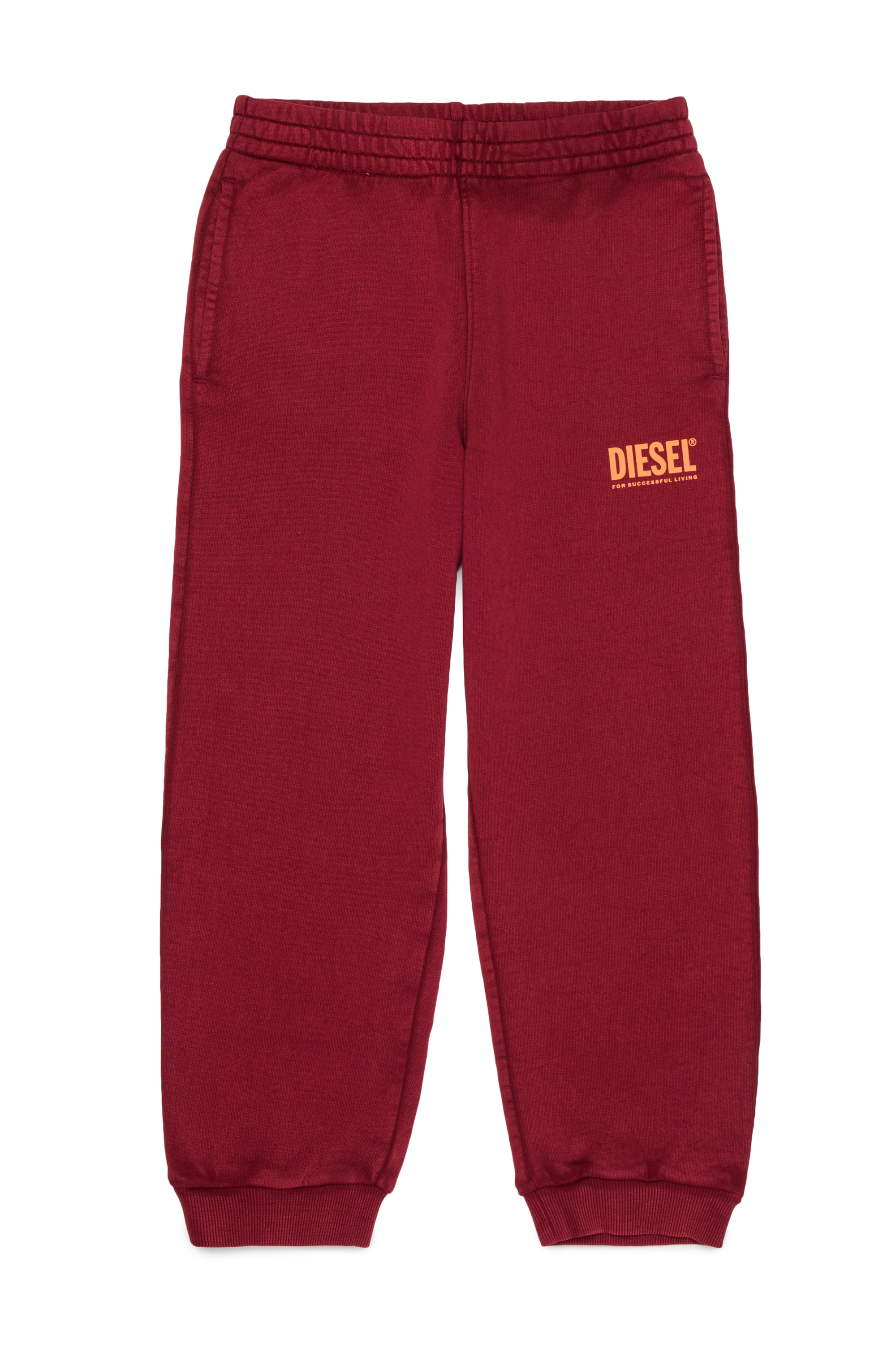 Diesel - PTISEL, Herren Sweatpants aus Baumwolle mit Logo-Print in Rot - 1