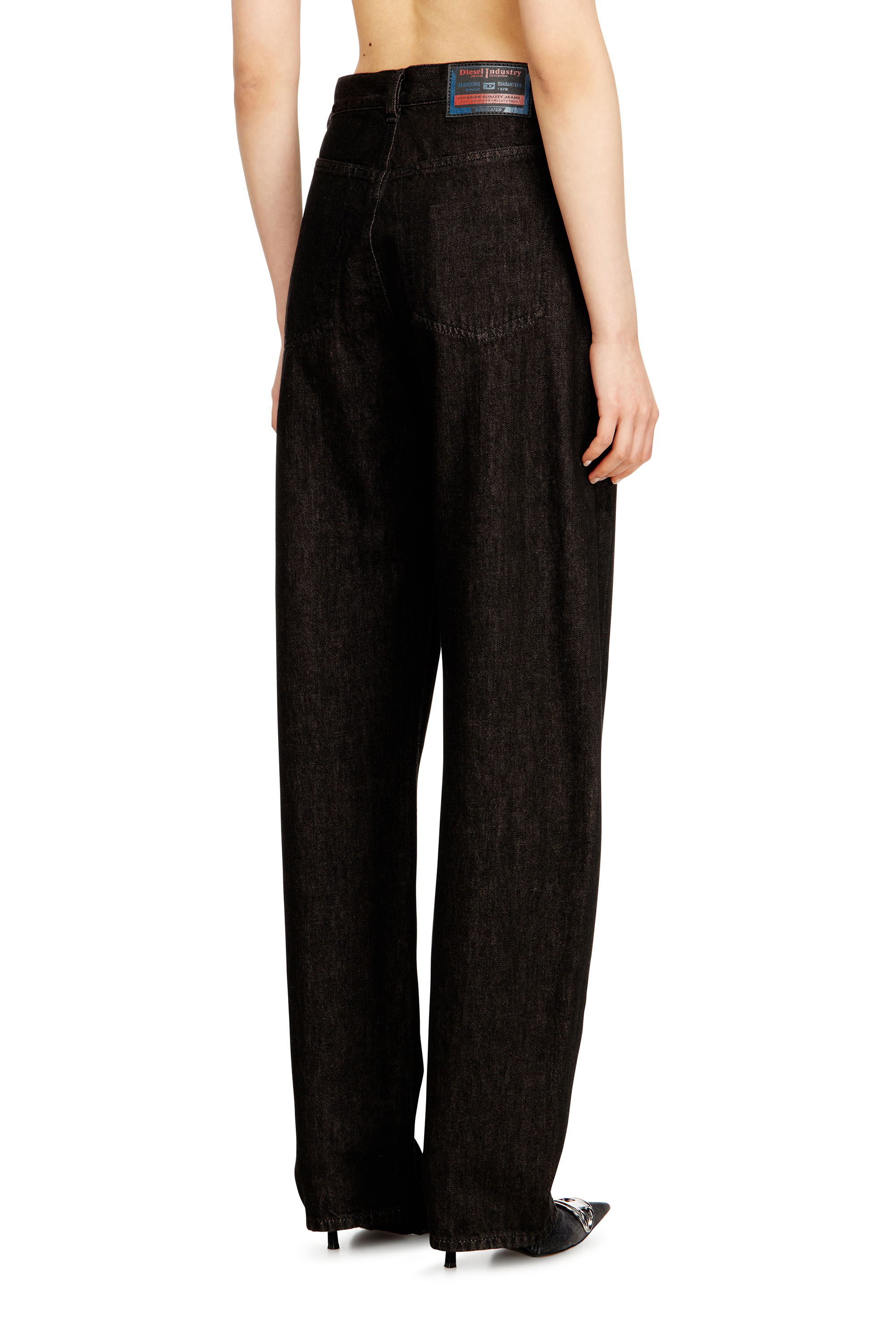 Diesel - Damen Relaxed Jeans 1974 D-Ellz 09N25, Schwarz/Dunkelgrau - 4