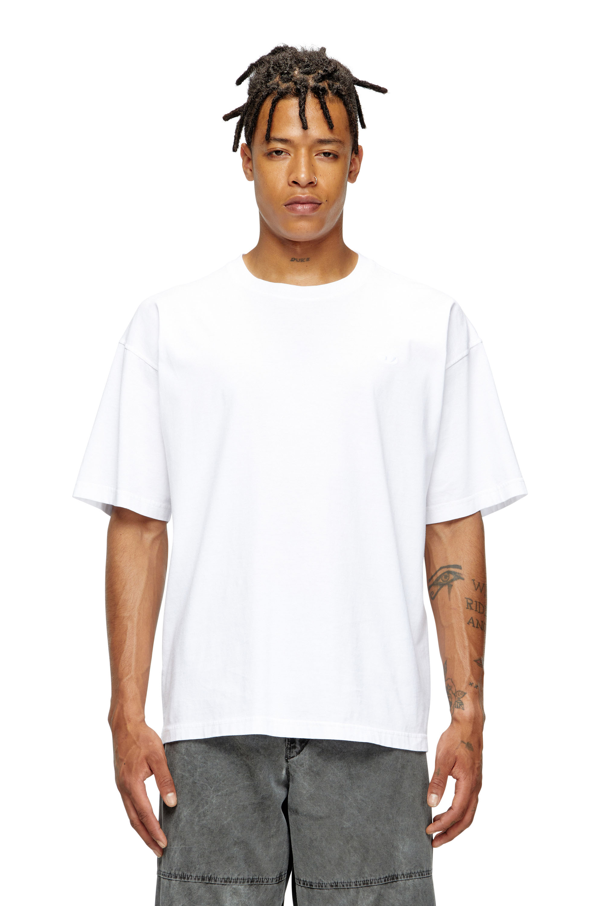 Diesel - T-BOXT-T24, Herren T-Shirt mit Oval D-Logo in Weiß - 1
