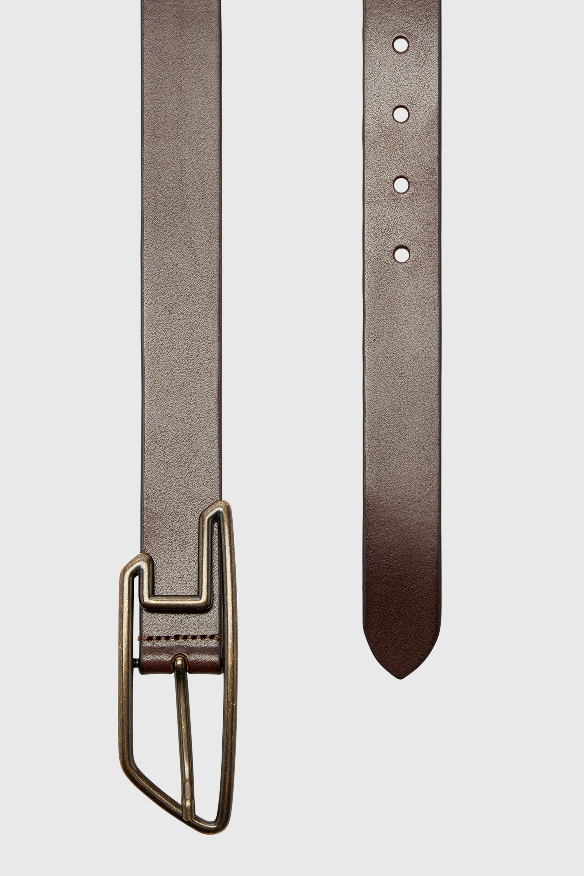 Diesel - B-D LINE 30, Unisex's 3cm leather belt with D-logo buckle in Brown - 2