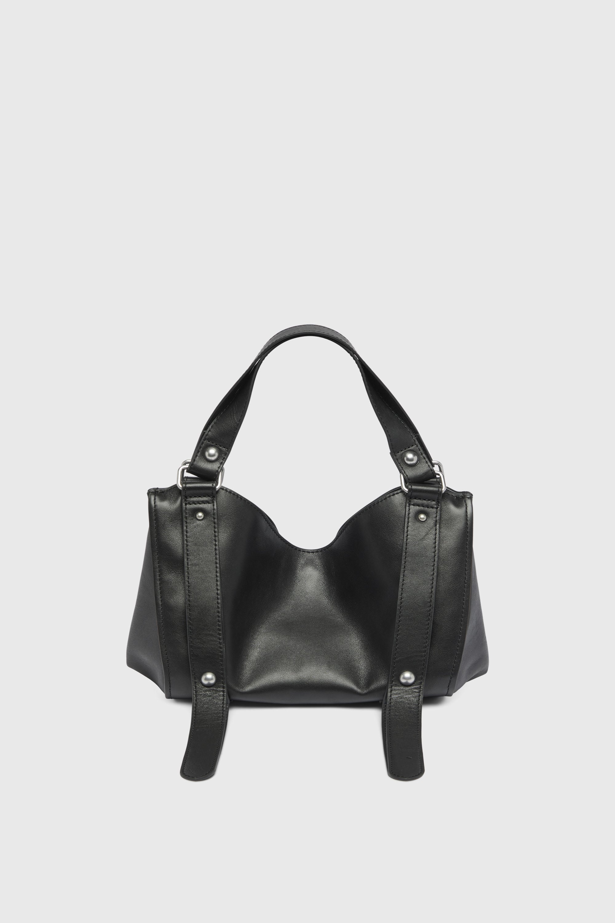 Diesel - D-ONE TOPHANDLE S, Damen D-One-Small Henkeltasche aus behandeltem Leder in Schwarz - 2