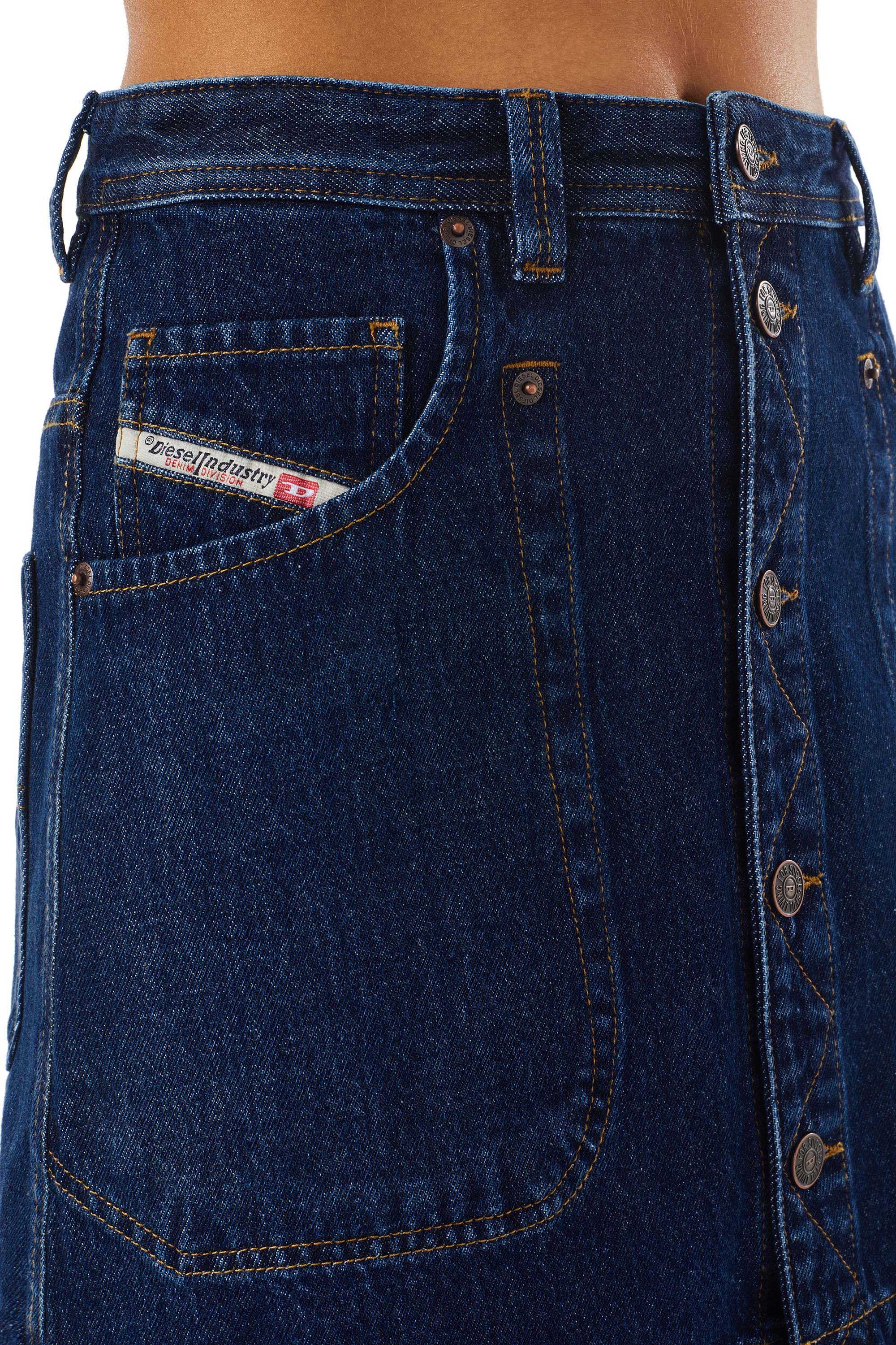 Diesel - DE-ALBUS A-LINE SKIRT, Dunkelblau - Image 5