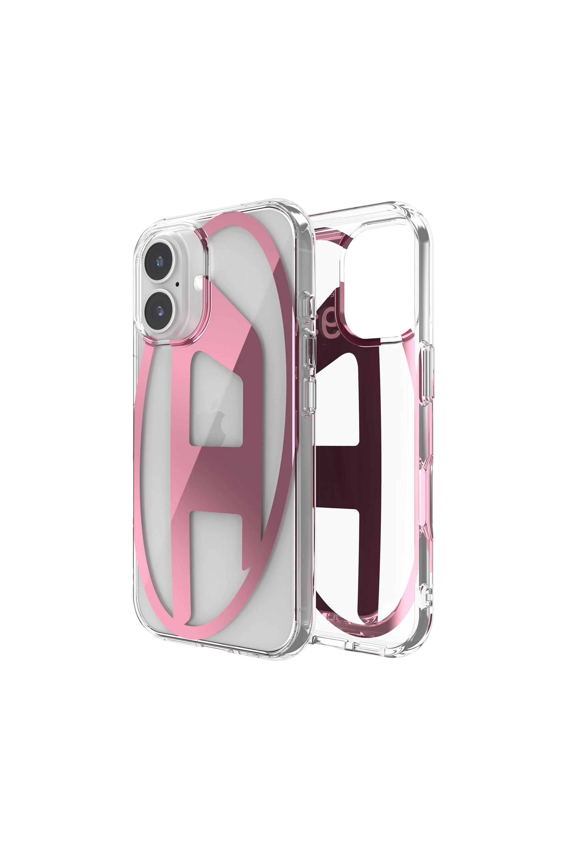 Diesel - 60143 AOP CASE, Unisex Oval D Mirror Case for iP 16 in Rosa - 1