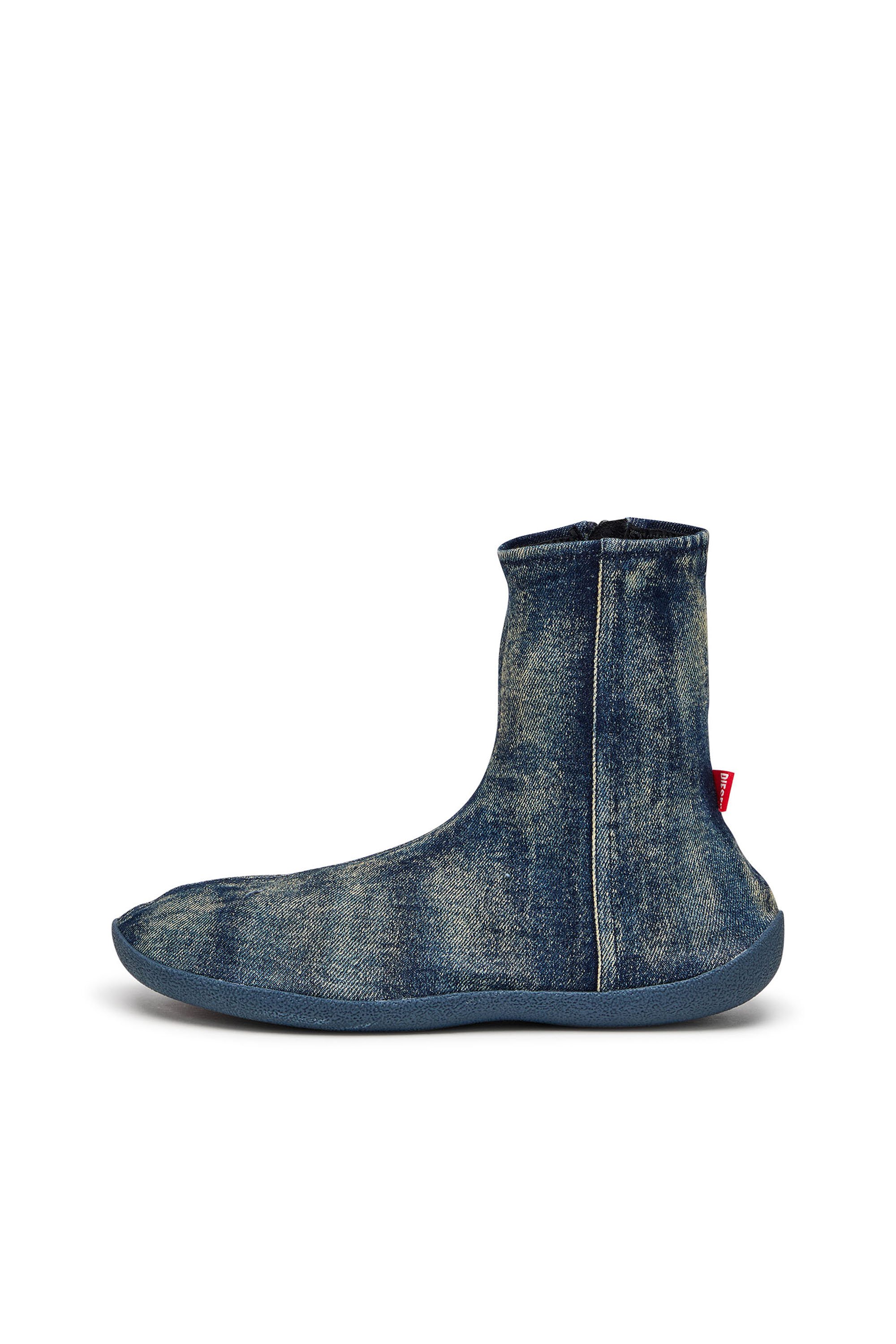 Diesel - D-SHOCK BT, Herren D-Shock Bt-Sockenstiefel aus solarisiertem Denim in Blau - 7